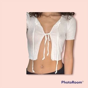 cropped cardigan top